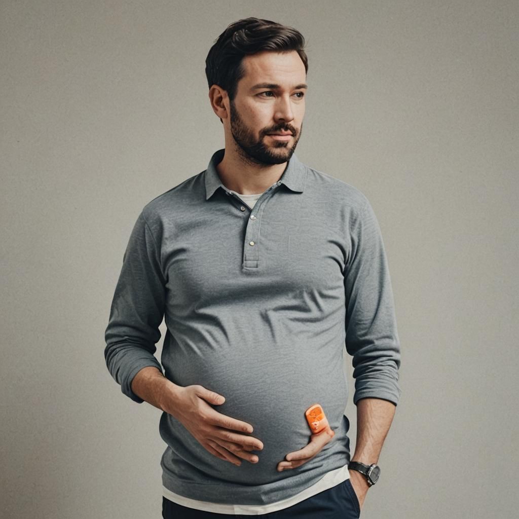AI Image of Pregnant Man Concept