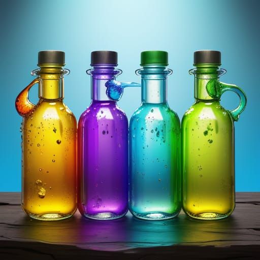 Vibrant Potions in a Whimsical Apothecary