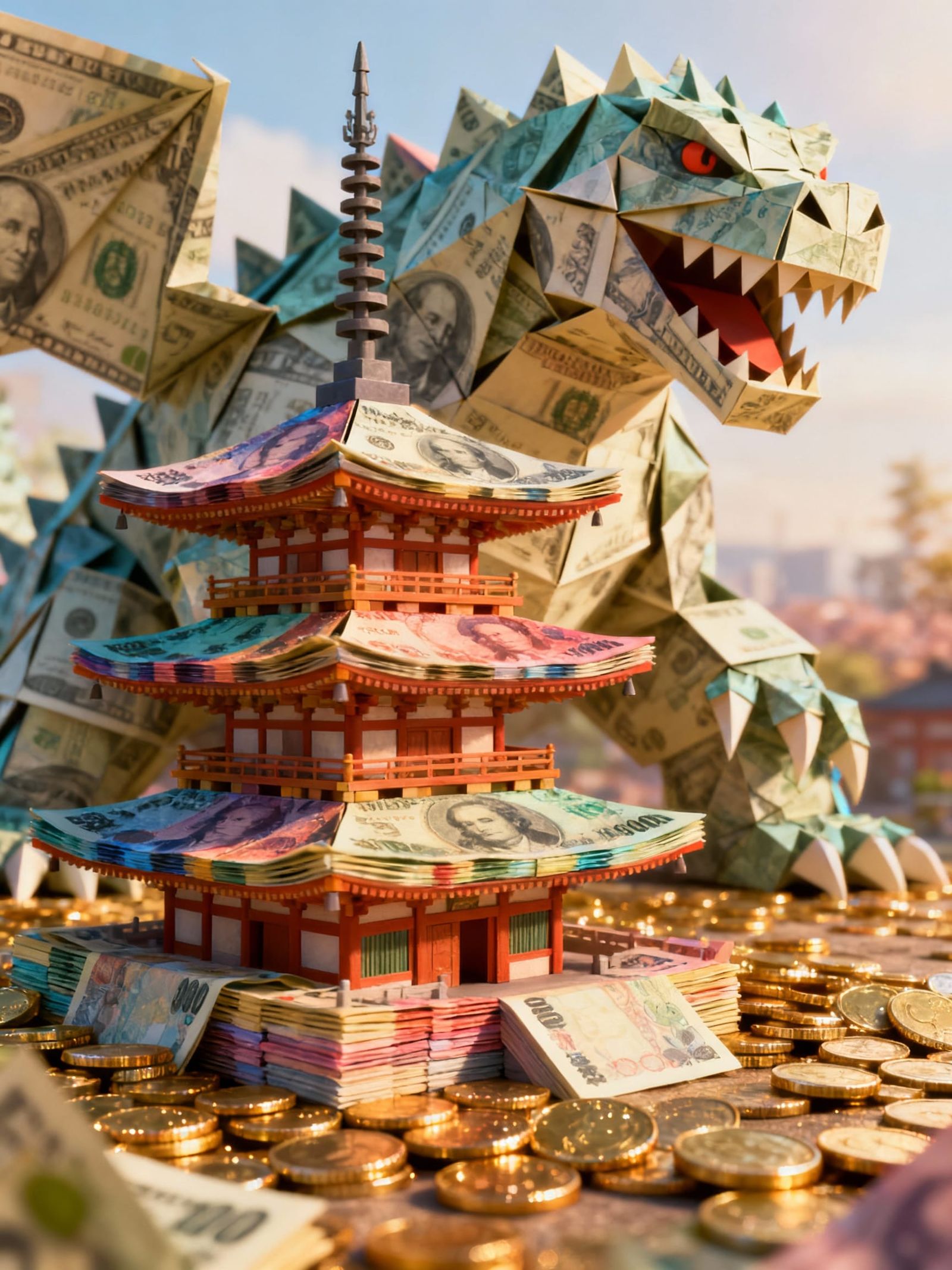 Money Temple Kaiju in Kyoto