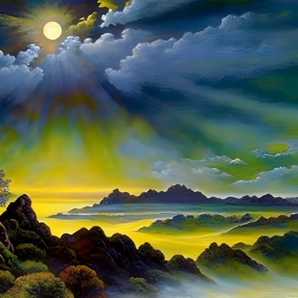 Mystical Moonlight Conversation: a Surrealist Vision