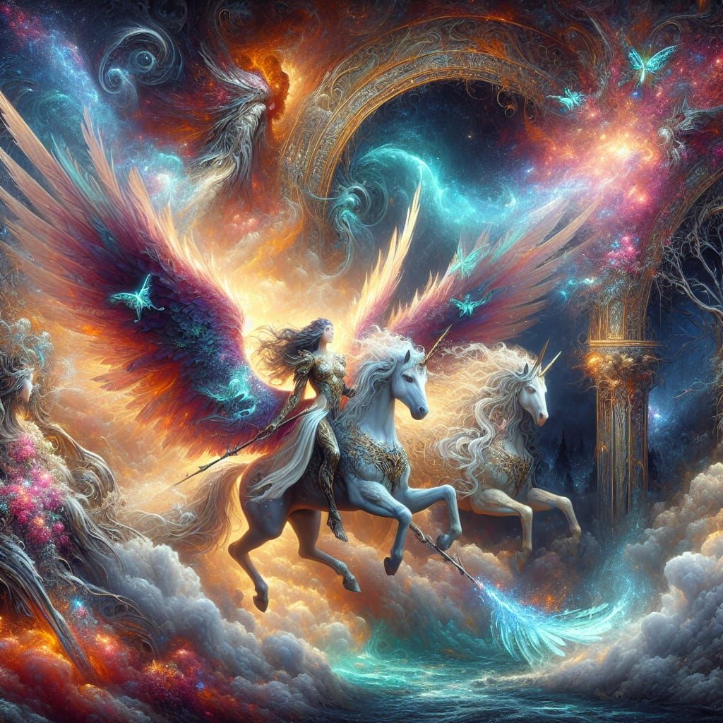 Archangel Ariel: Guardian of Nature in Matte Painting