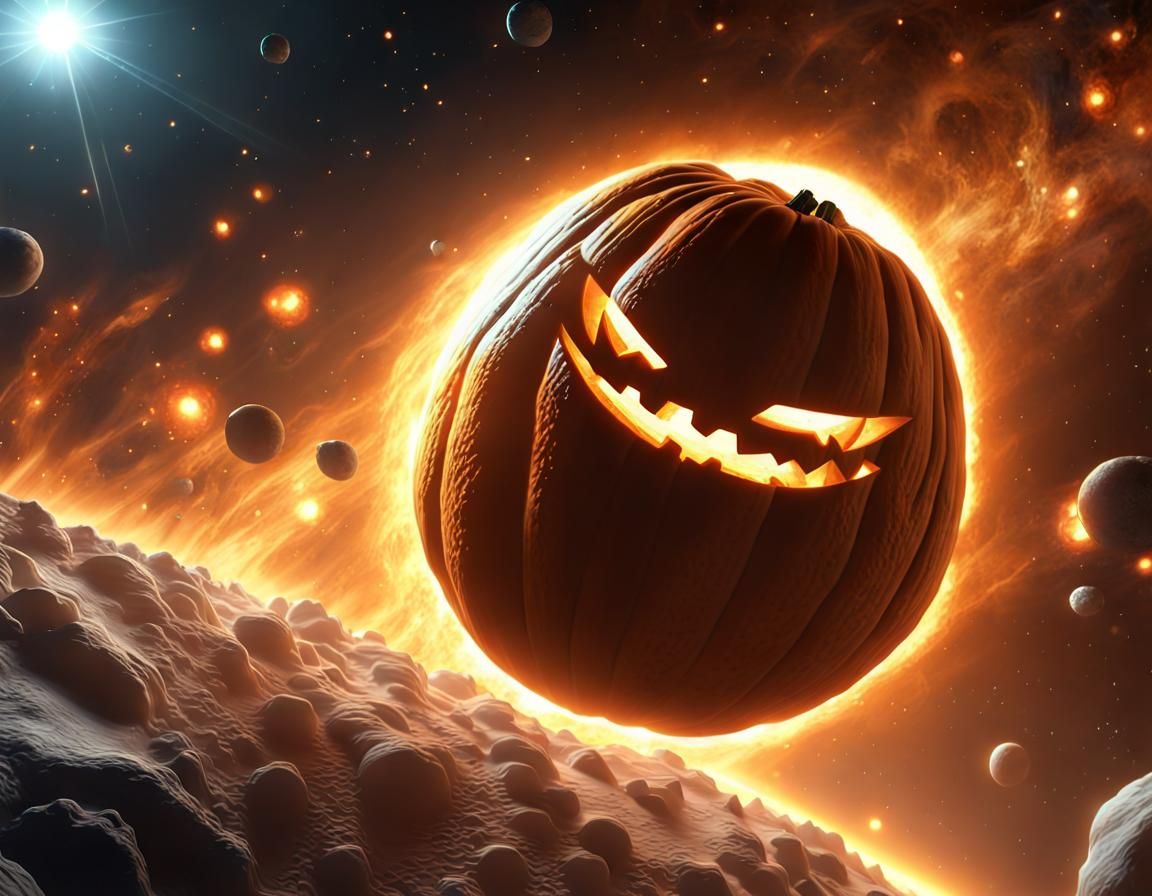 Evil pumpkin meteorite rain