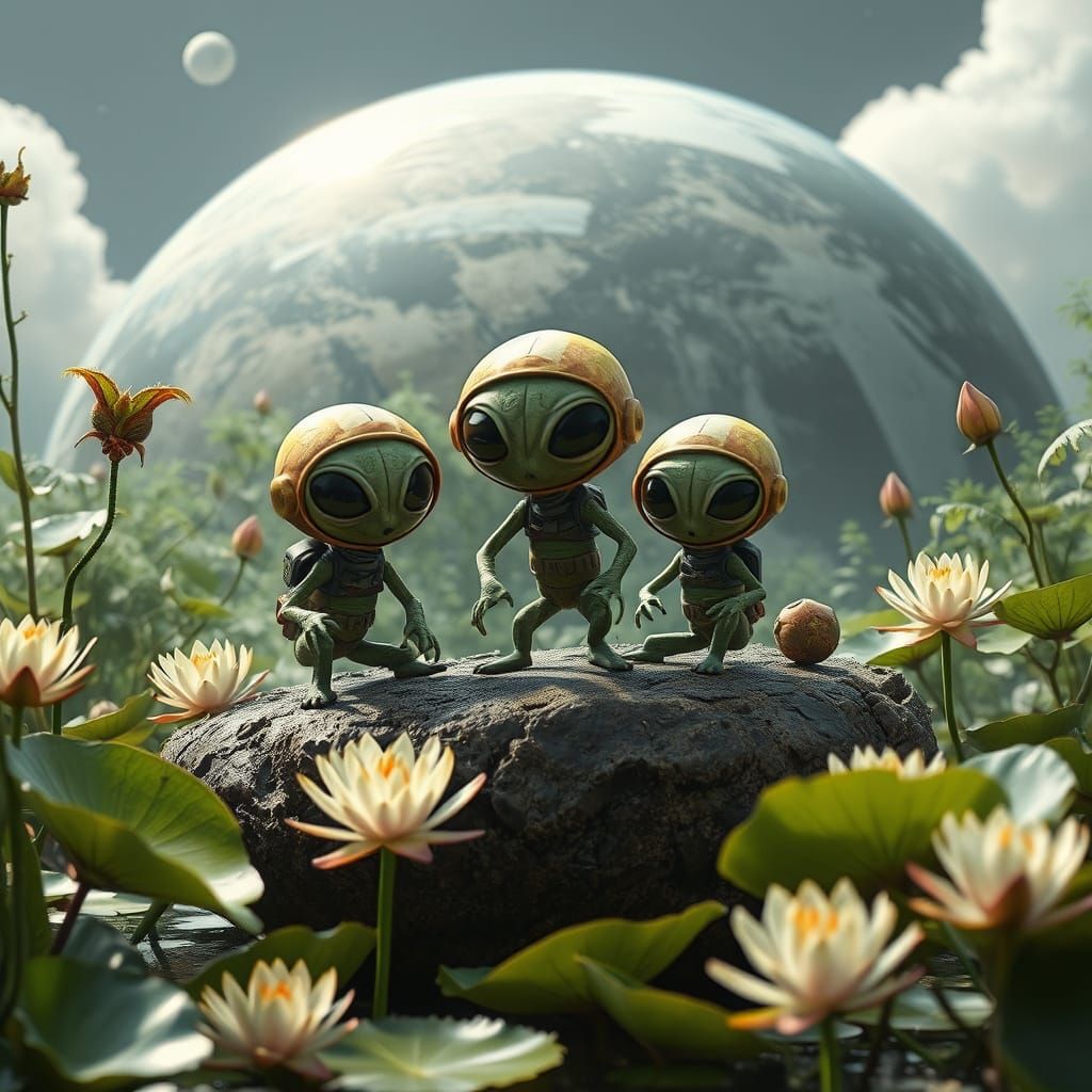 Alien Explorers Discover Earth: A Whimsical Adventure