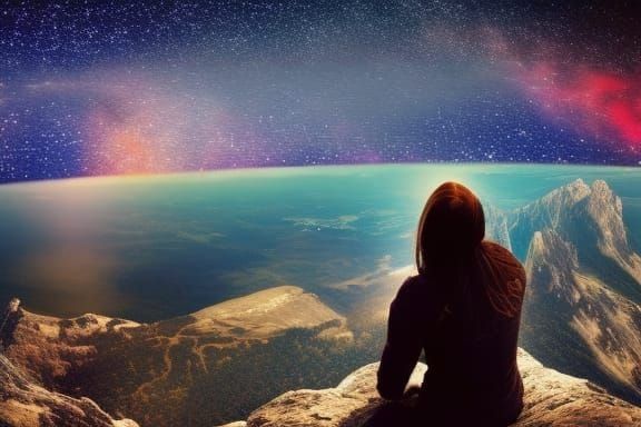 Starry Night Sky: Cosmic Deep Color Space