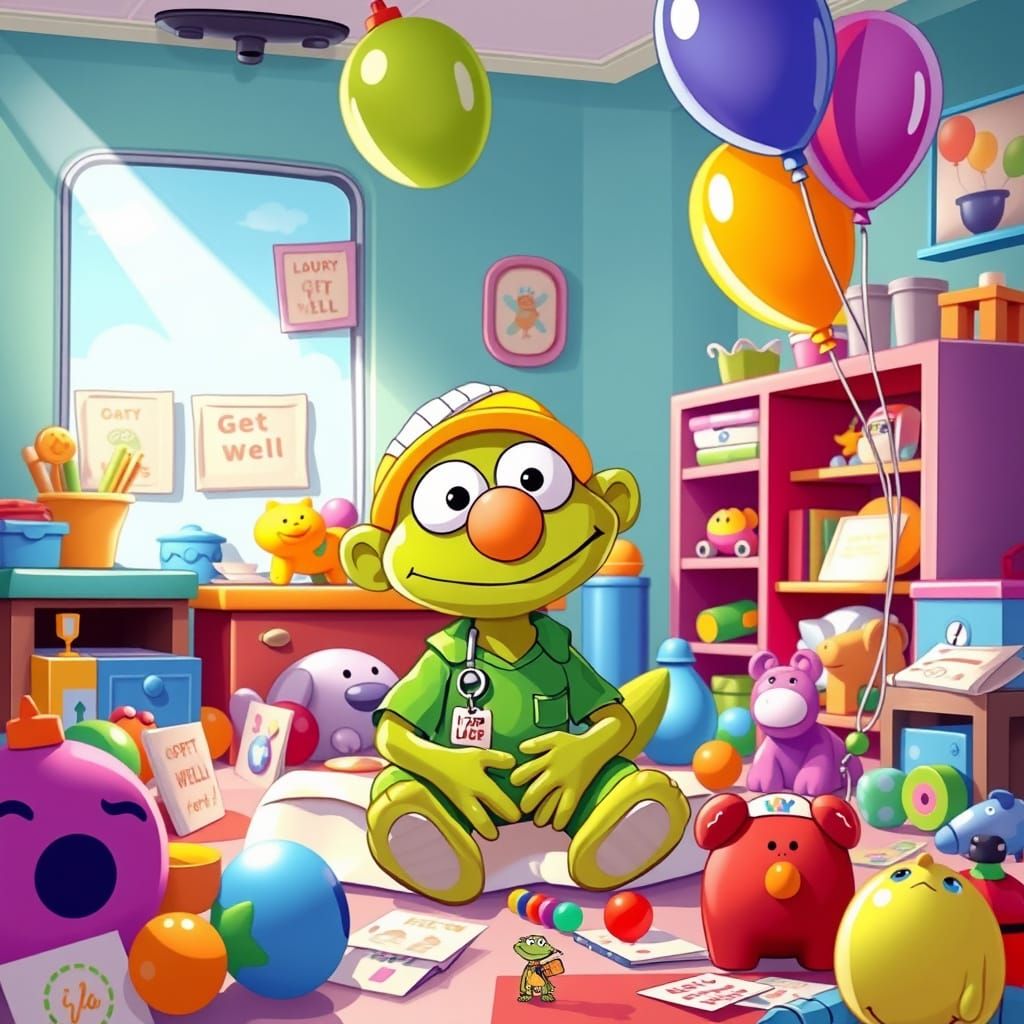 Scooter's Whimsical Hospital Adventure in Classic 80s Animat...