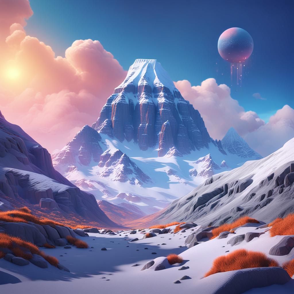 Mount Kailash: Pixar-Style 3D Digital Art