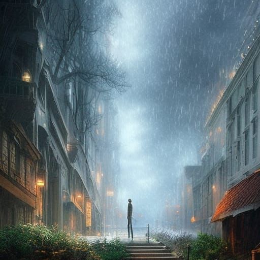 Light Through Rain: Epic Digital Matte Painting