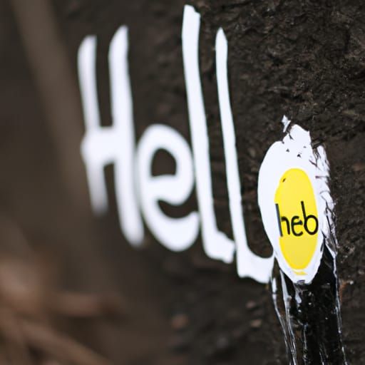 Graffiti Art: Hello, It's Me in Black Script