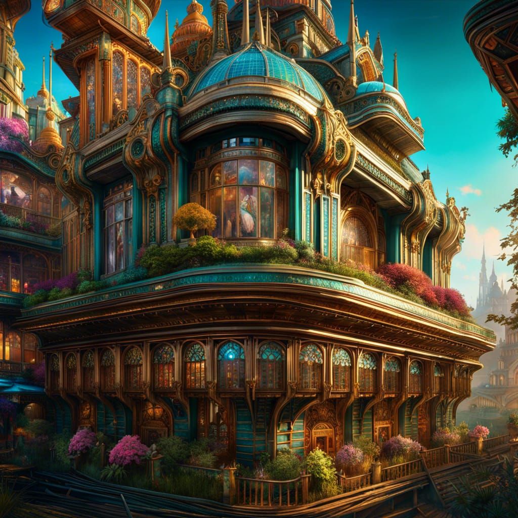 Art Deco Architecture in Fantasycore Style