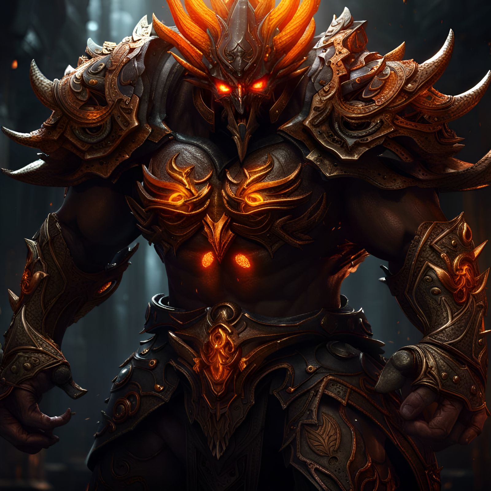 God-Like Creature on Throne: Dark Fantasy Concept Art