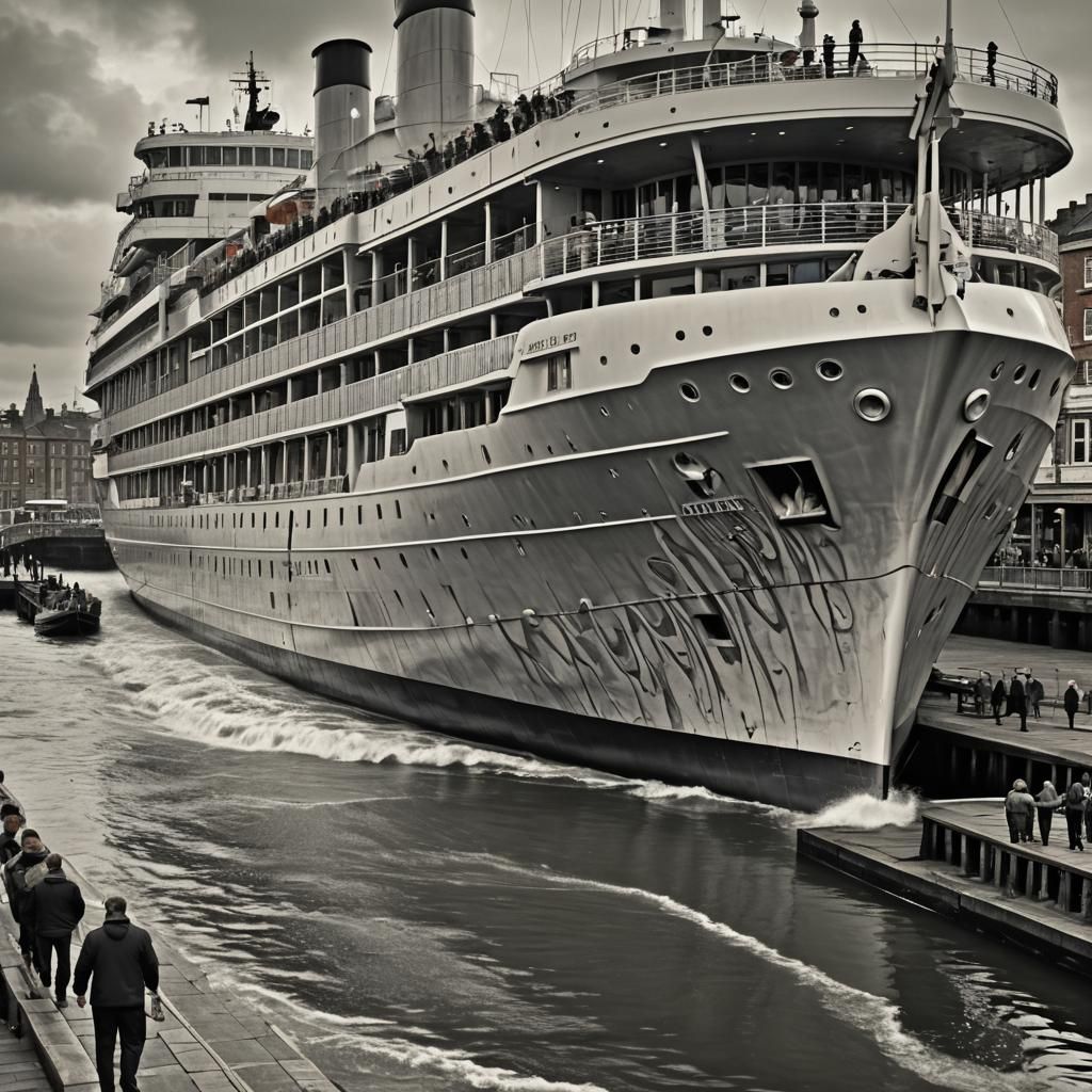 Hyperrealistic Ship Docks with Cinematic Lighting