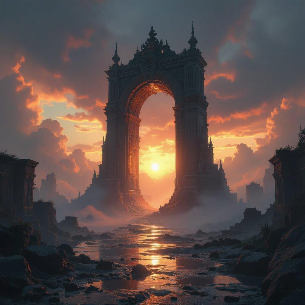 Epic Portal to Hell Digital Matte Painting