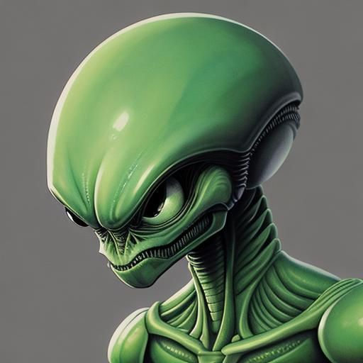 Friendly Cartoon Alien Illustration