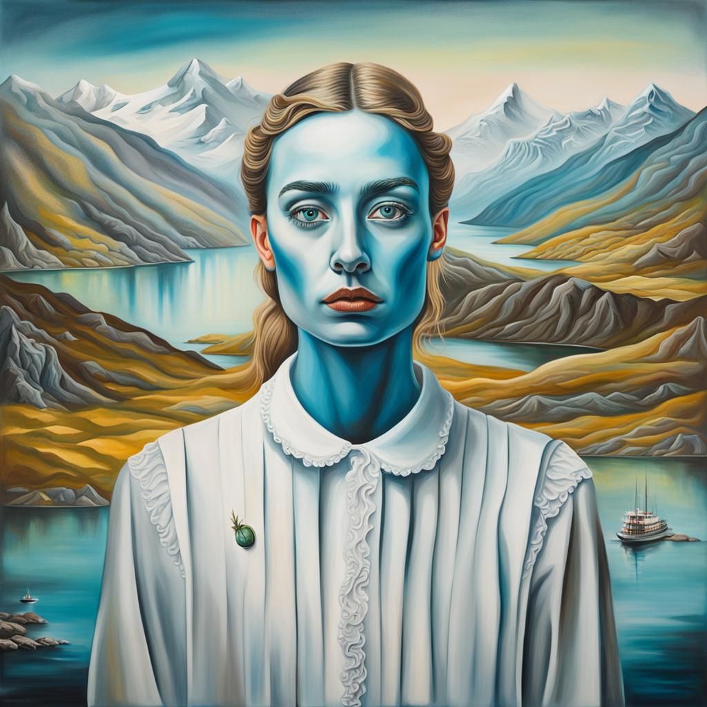 Surreal Swedish Girl Portrait in Dali Style