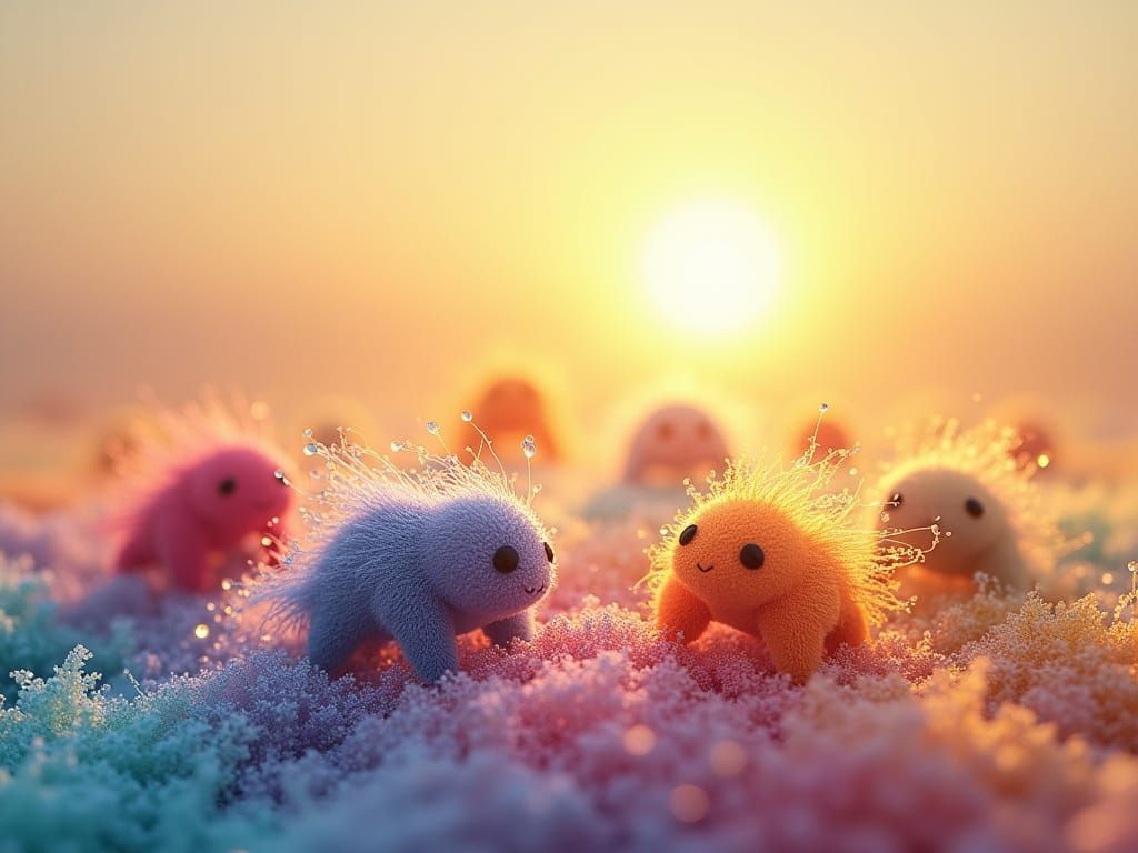 Happy Cute Tie-Dyed Critters