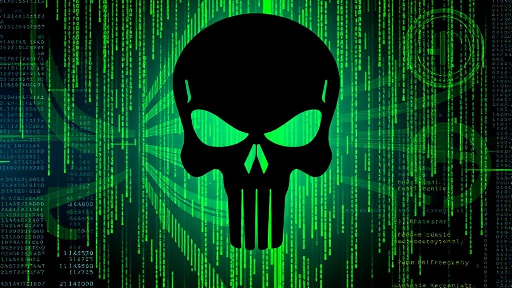 Futuristic Cyberpunk Hacking Screen in Neon-Lit Digital Art