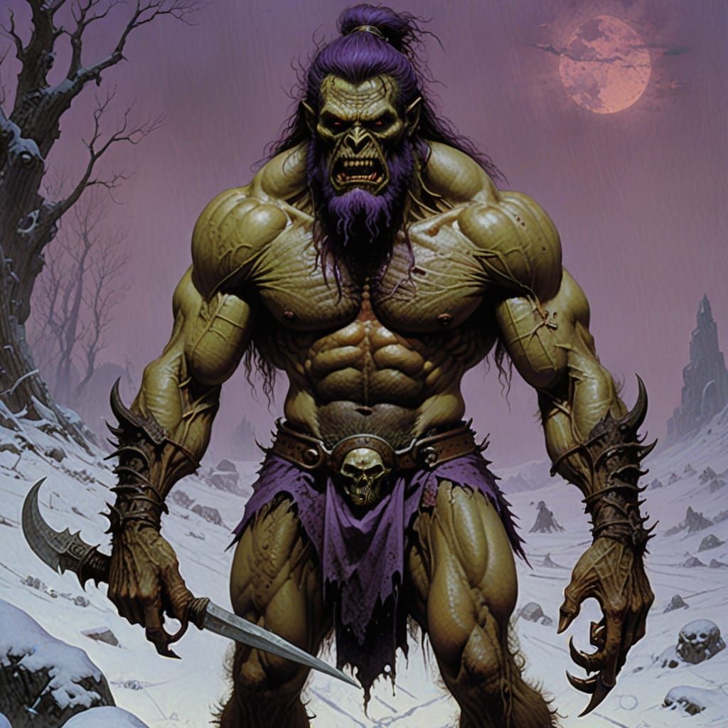 Flesh-Rotted Barbarian in Frozen Twilight