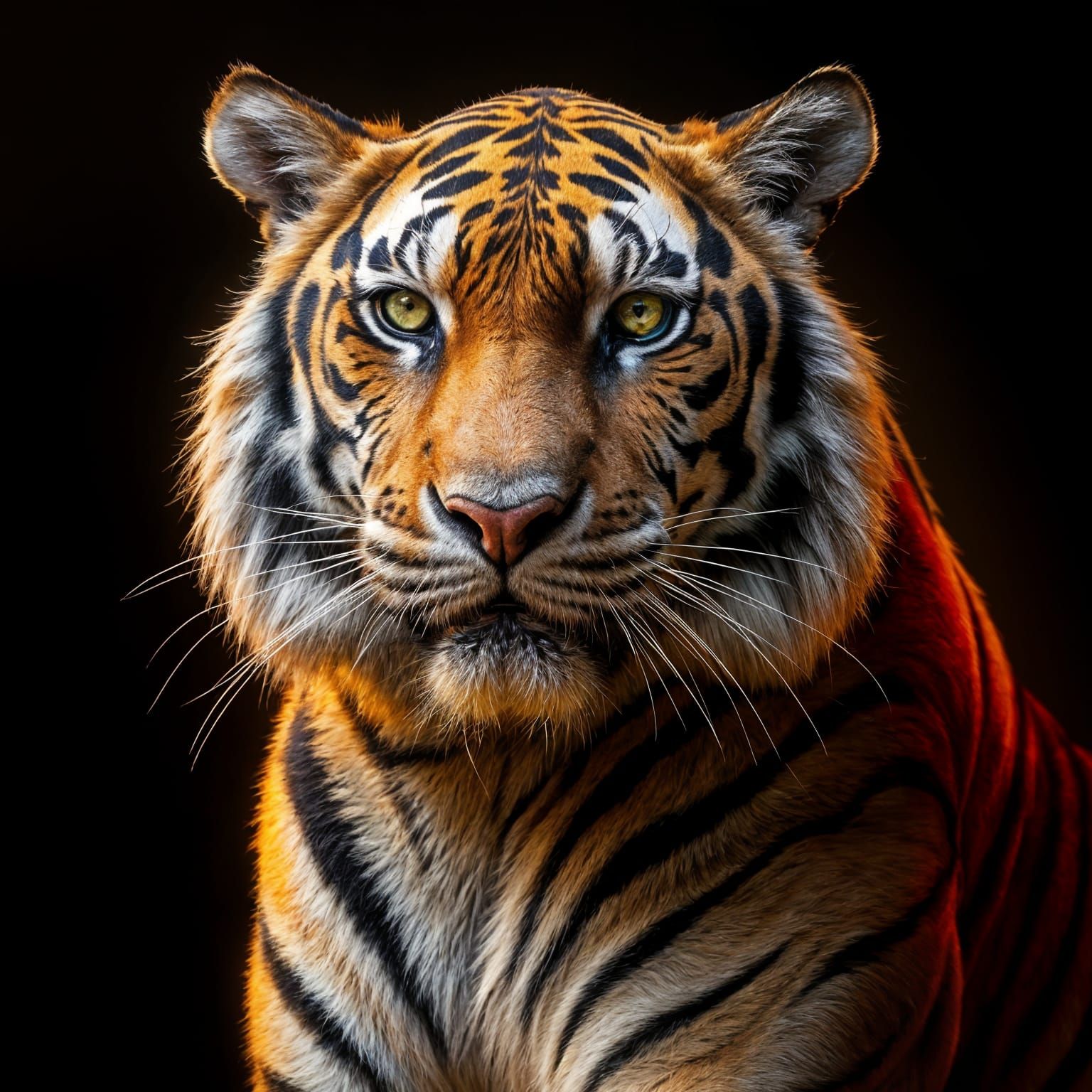 Hyperrealistic Tiger Portrait in 8k Resolution