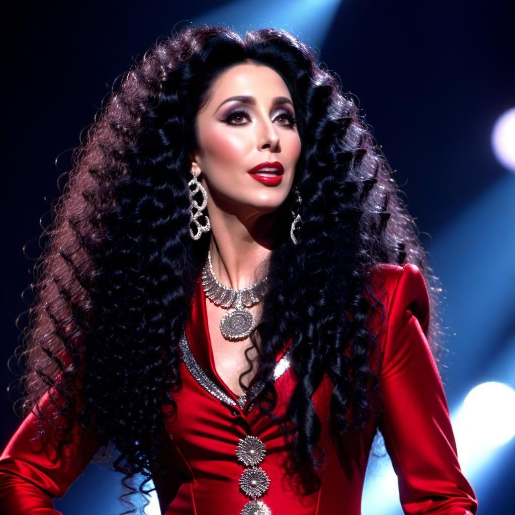 Cher in Concert, 1987, Hyperrealistic Image