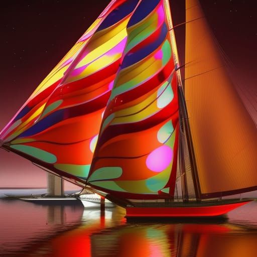 Butterfly Sailboat: Hyperdetailed 3D Digital Art