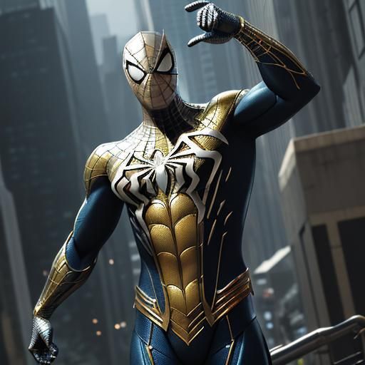 Armored Spider-Man Crimefighter in 3D Game Style