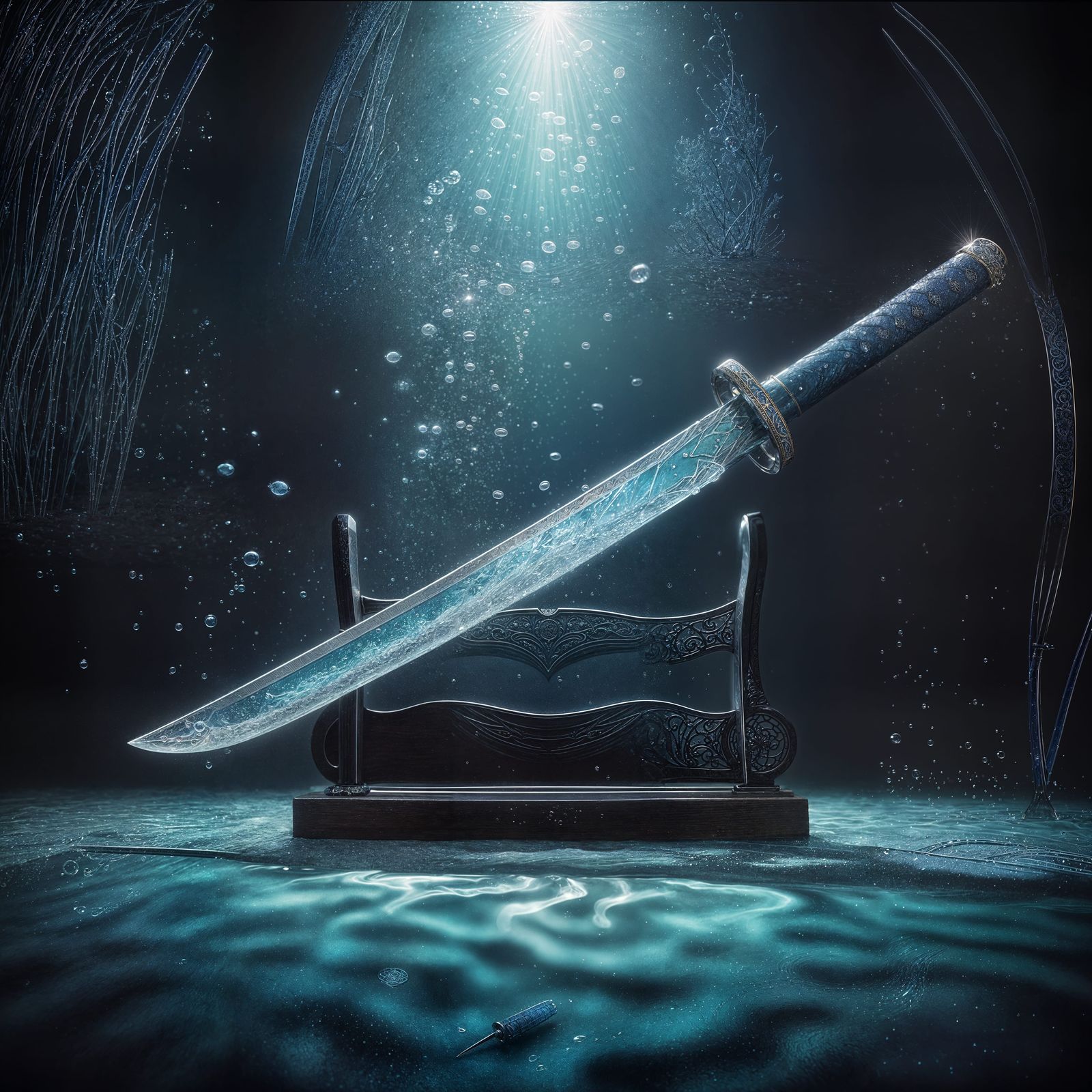 Deep And Strong - fantasy katana illustration