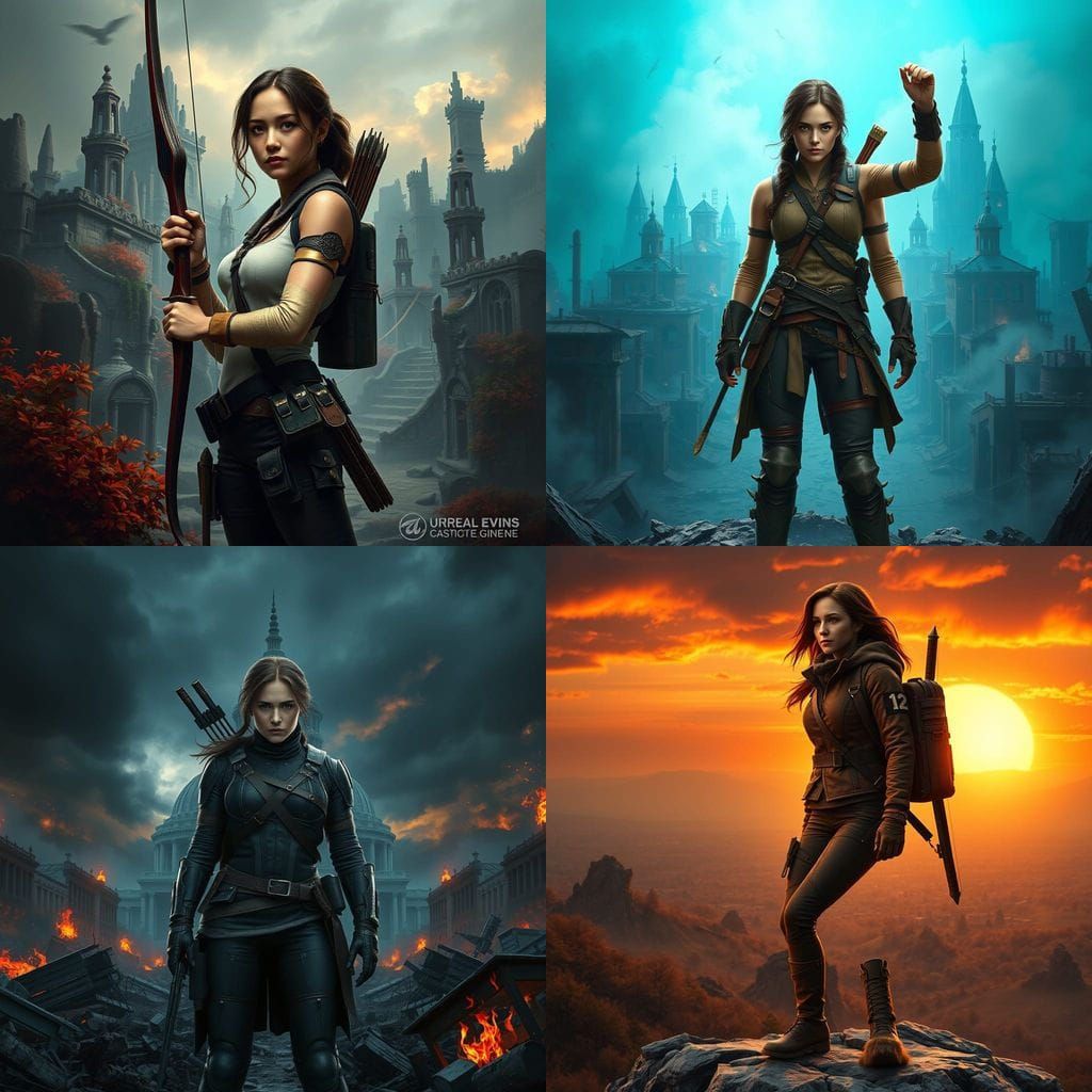 Katniss Everdeen in Epic Fantasy Concept Art