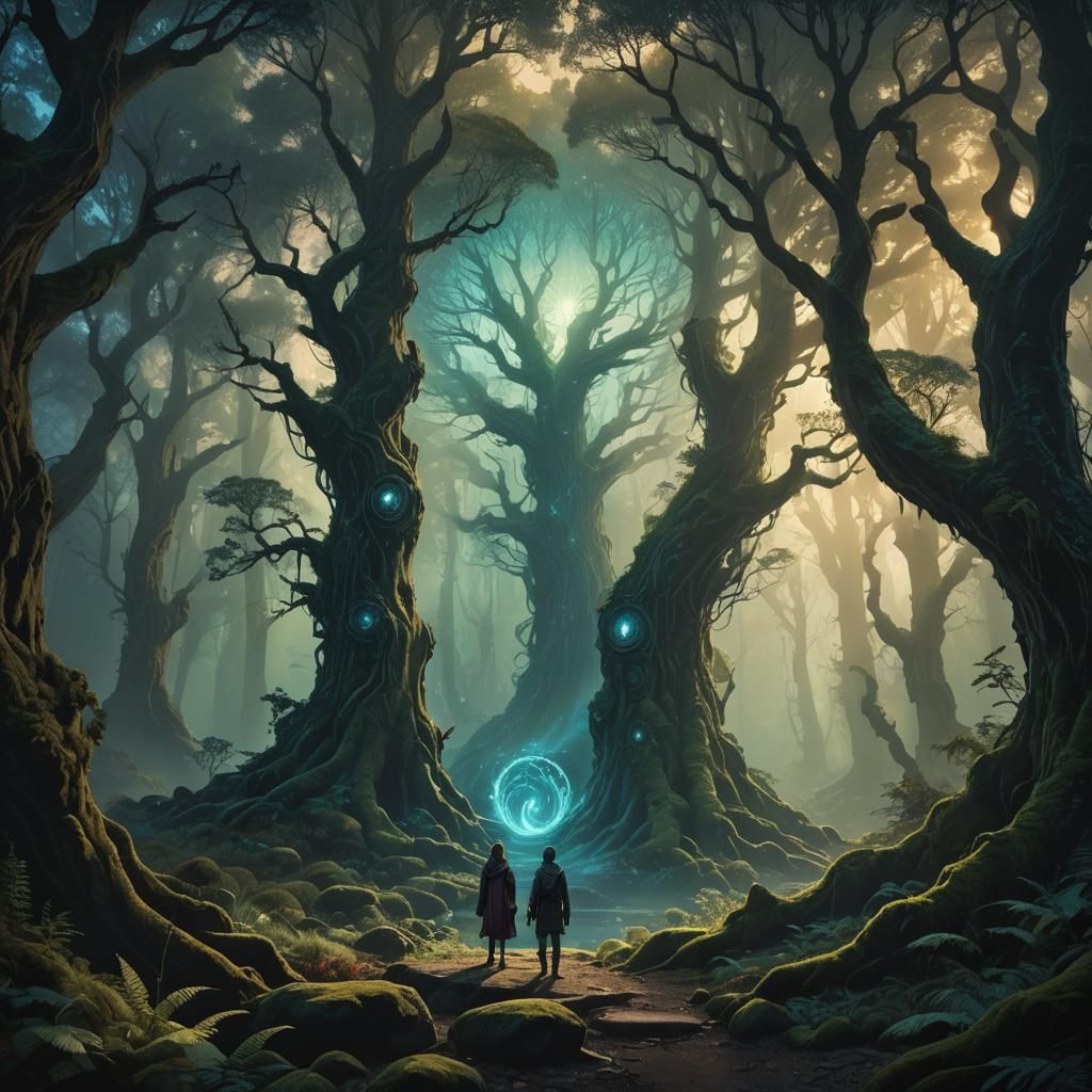 Mystical Forest Portal: Cinematic Matte Painting