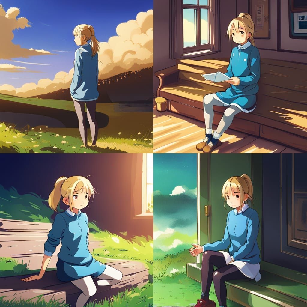 Girl in Blue Dress: Anime Key Visual