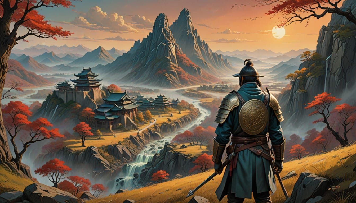 South Korean Warrior in Middle-earth Fantasy Realm