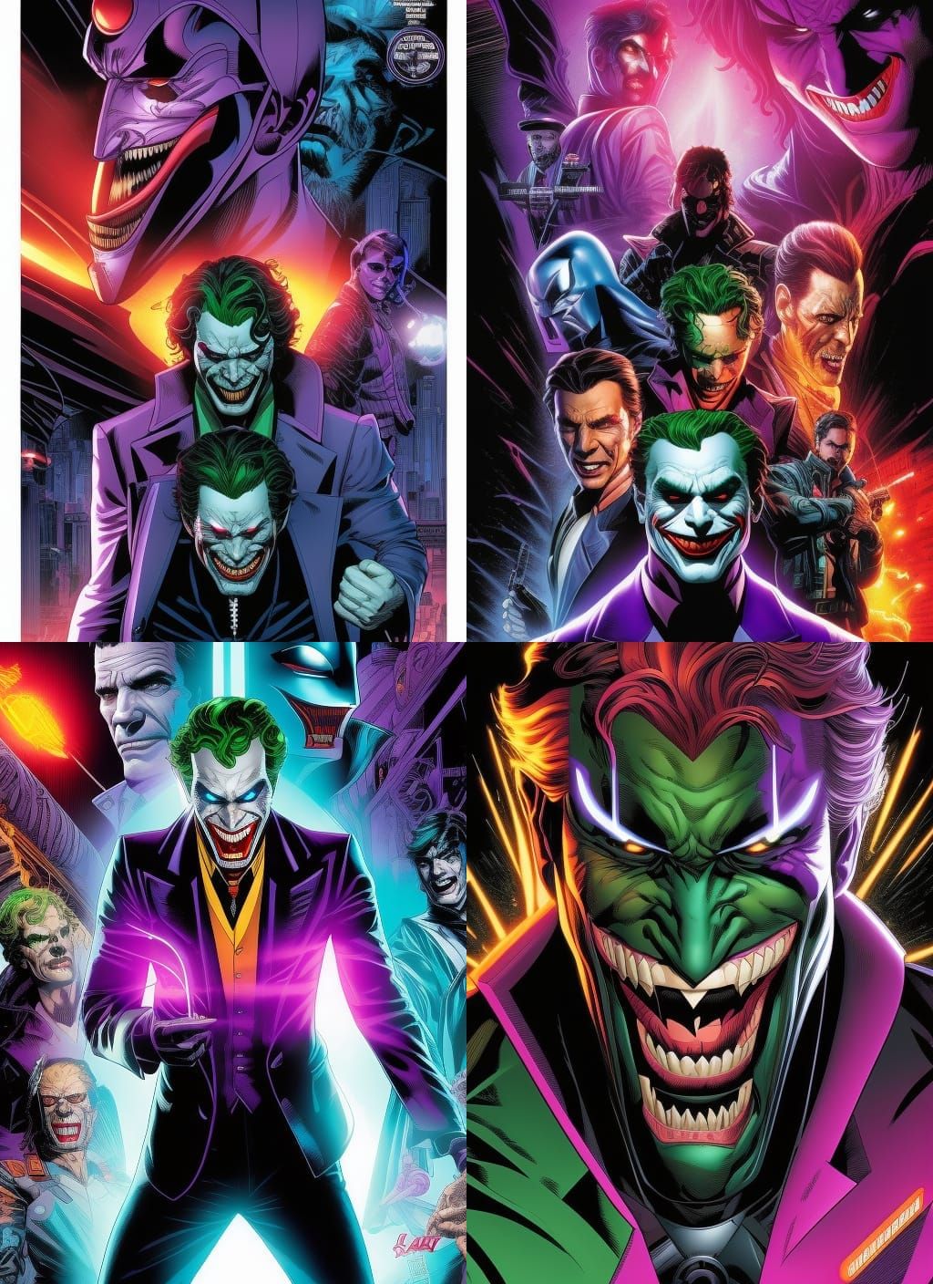 The Joker as Cyberpunk Comic Book Villain