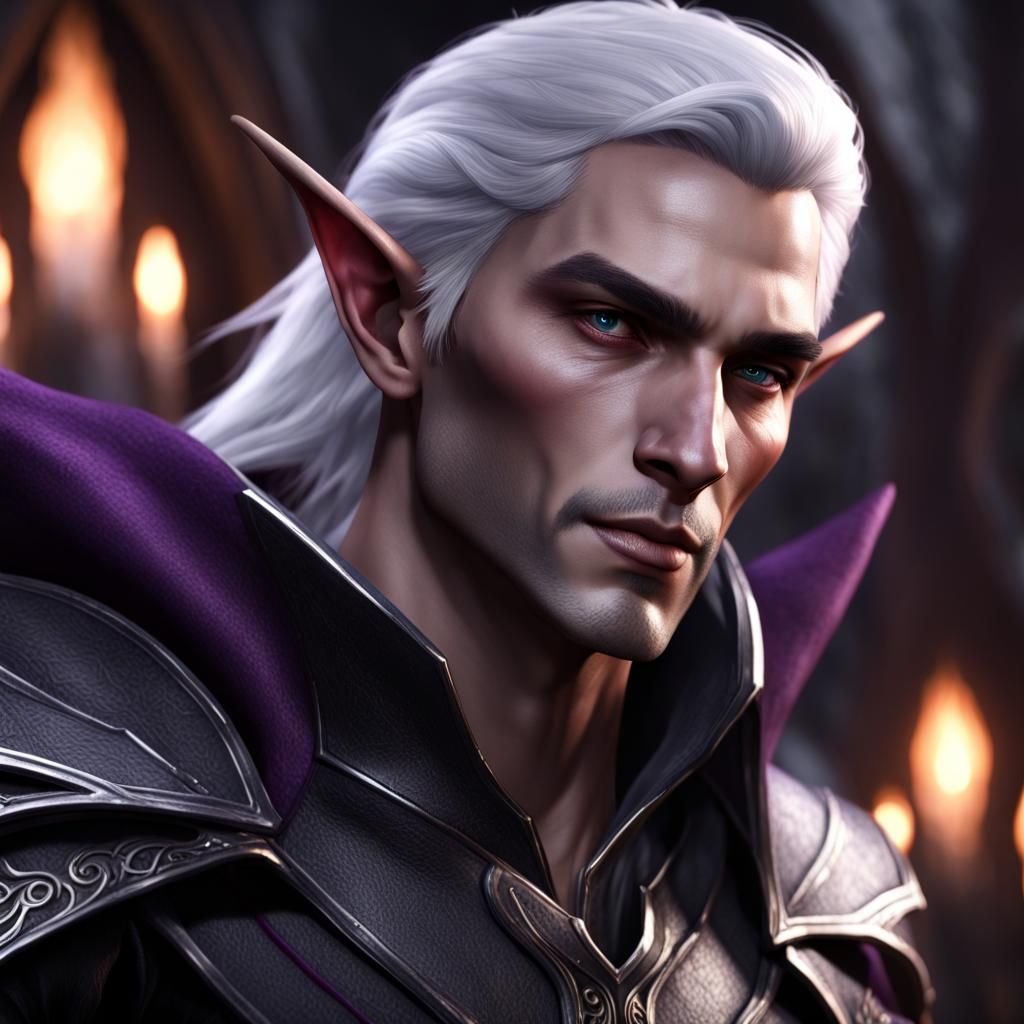 Eladrin Elf Rogue with Energy Knives