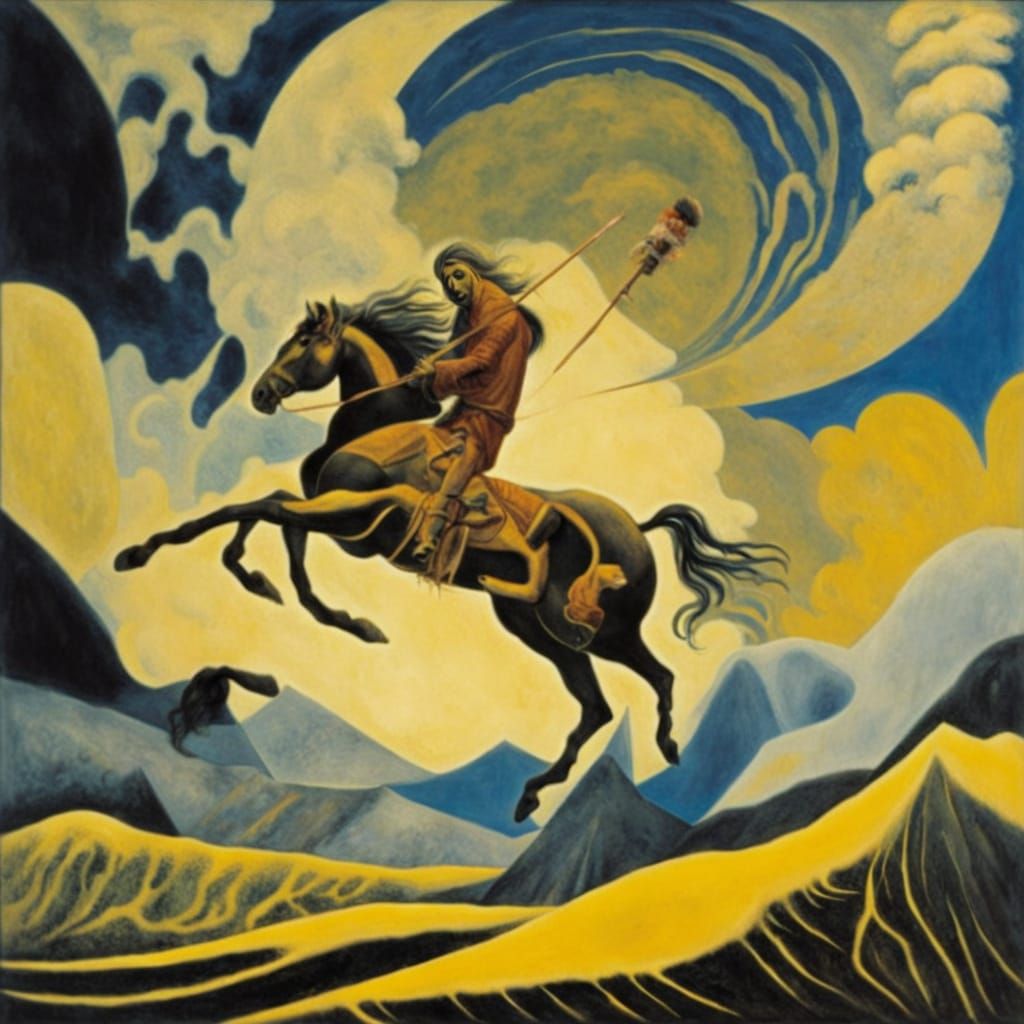 Apocalyptic Heartscape in Surrealist Style