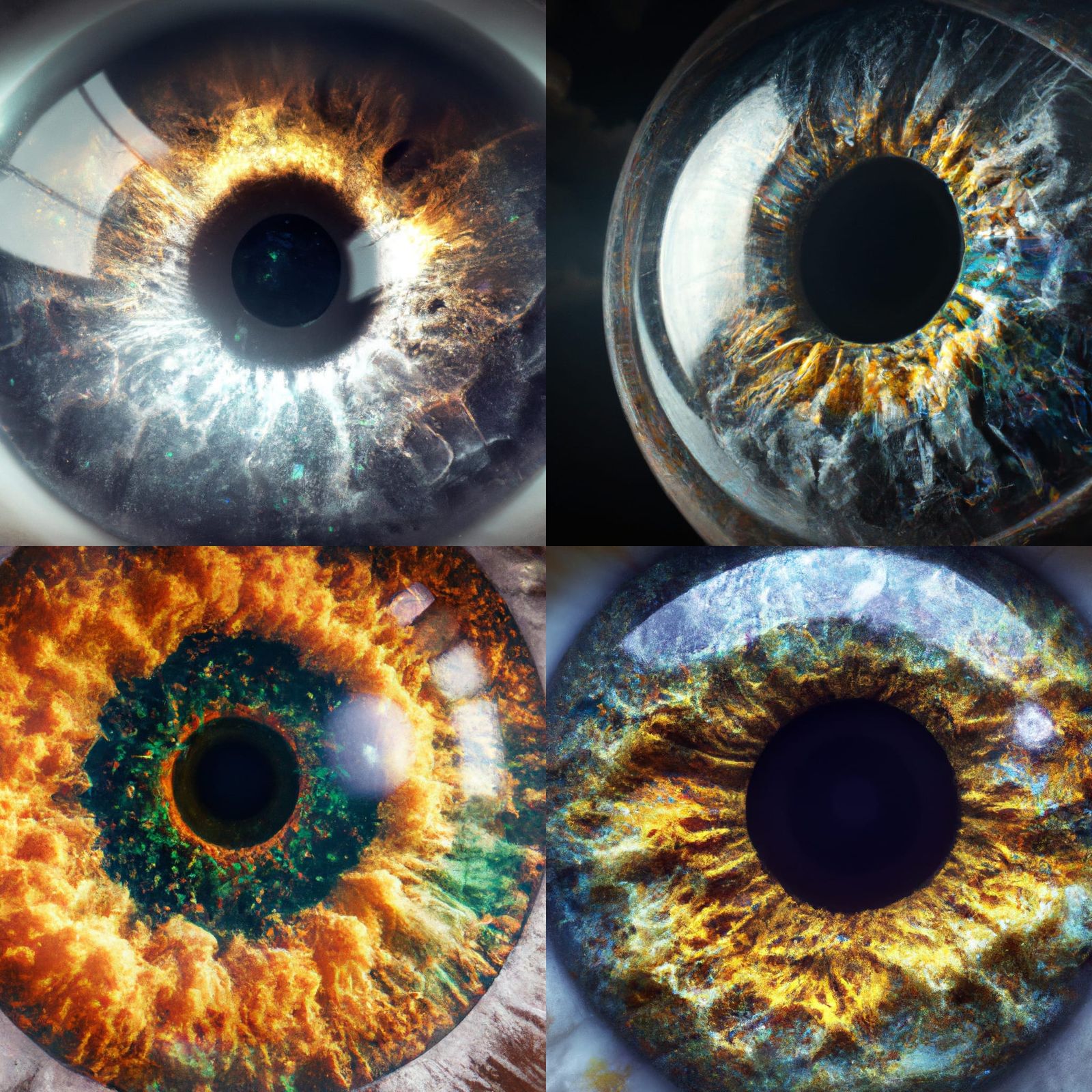 Detailed Iris Reveals Galaxy in Hyperrealistic Photo