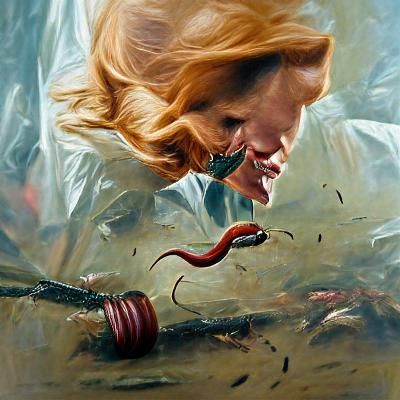 Jessica Chastain vs Killer Worms, Gurney-style Oil