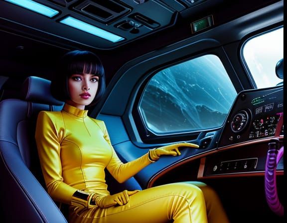 Retro-Futuristic Alien Encounter in a Pulp-Style Comic Book ...