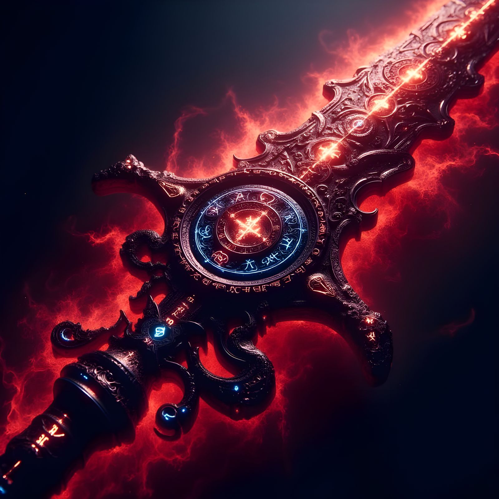 Majestic Glowing Longsword in Fantasy Realism Style