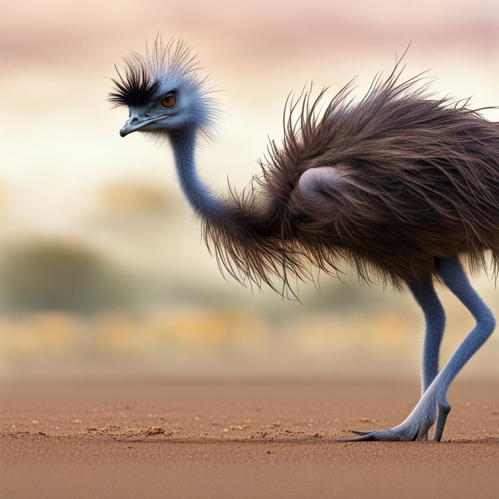 AI Interpretation of Emus, Flight, and Onions