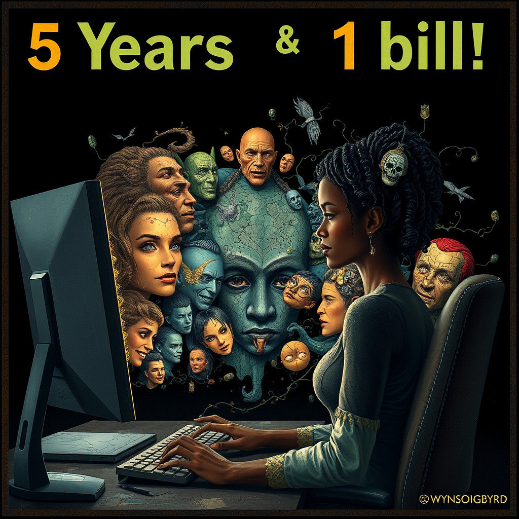 Woman's Imagination Bursts Forth in Crackle Paint Style