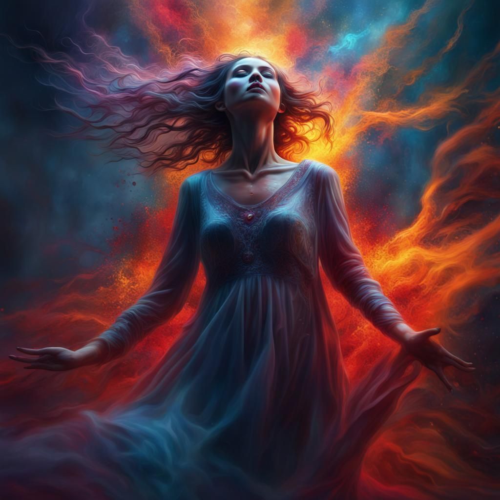 Ethereal Spirit Ascending: Mystical Concept Art