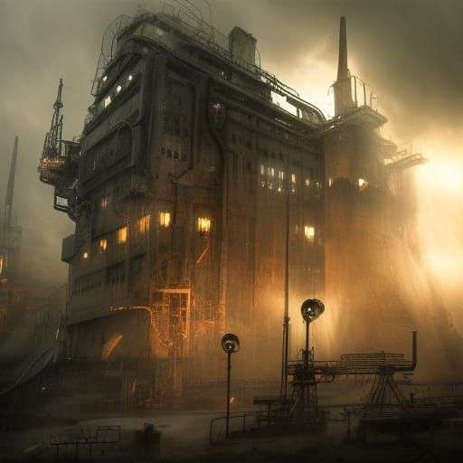 Dark Fantasy Factory Accident in Baginsky Style