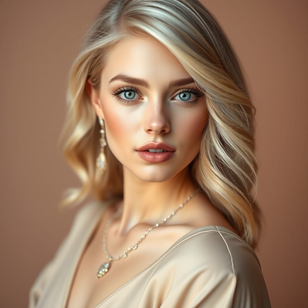 Elegant Woman in Soft Focus, Droste Effect
