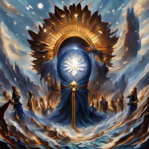 Cosmic Inferno in Dramatic Matte Style