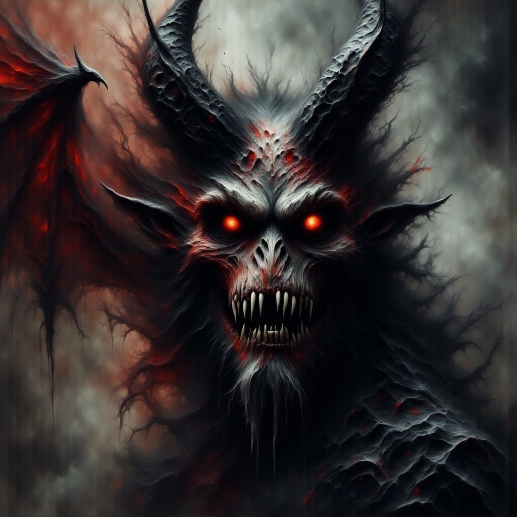 Gothic Portrait of a Malevolent Demon