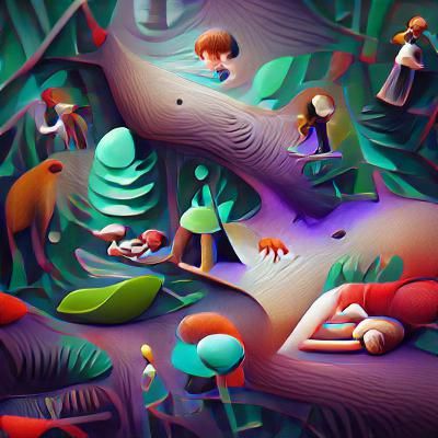 Enchanted Forest: Sunlight Through the Trees