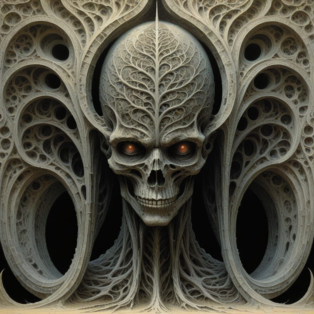 Surrealist God in a Futuristic Hellscape