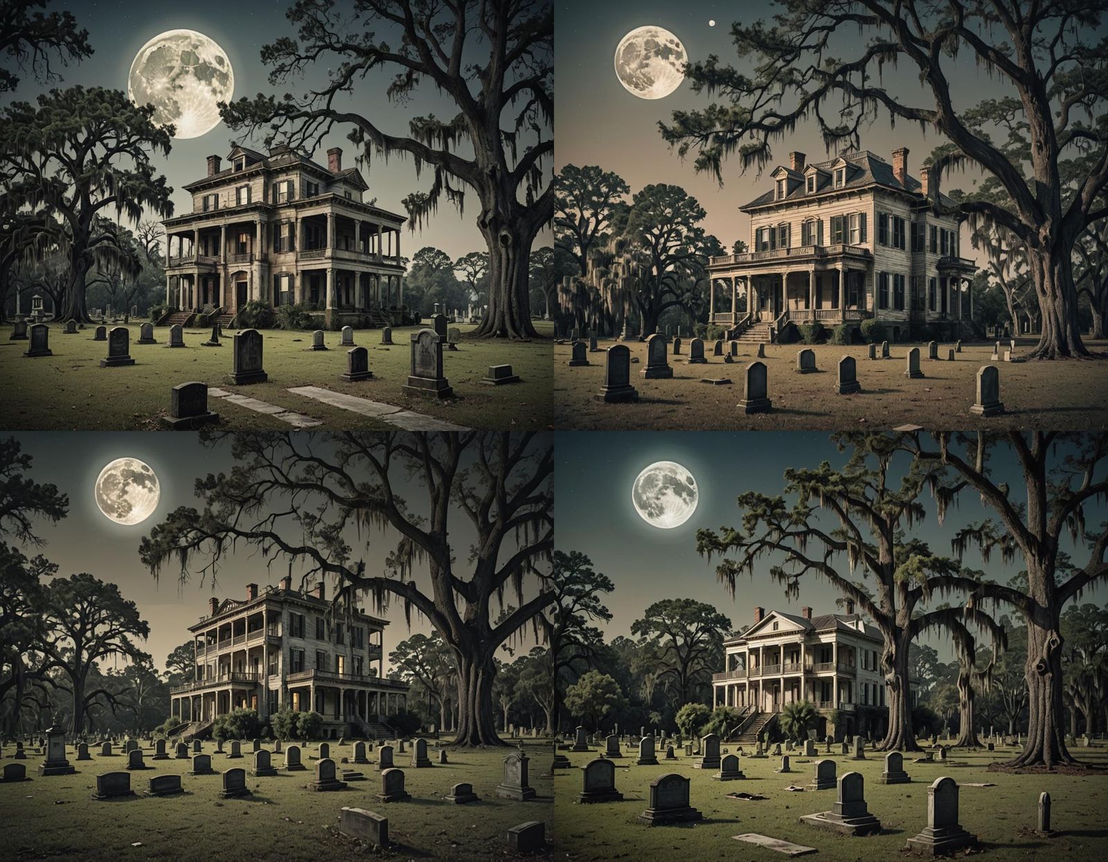 Southern Gothic Mansion in 8-bit Style