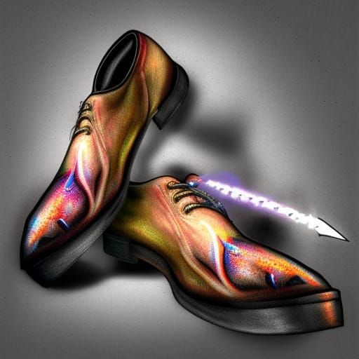 Dwarf Blacksmith Shoes Unicorn in Cyberpunk Style