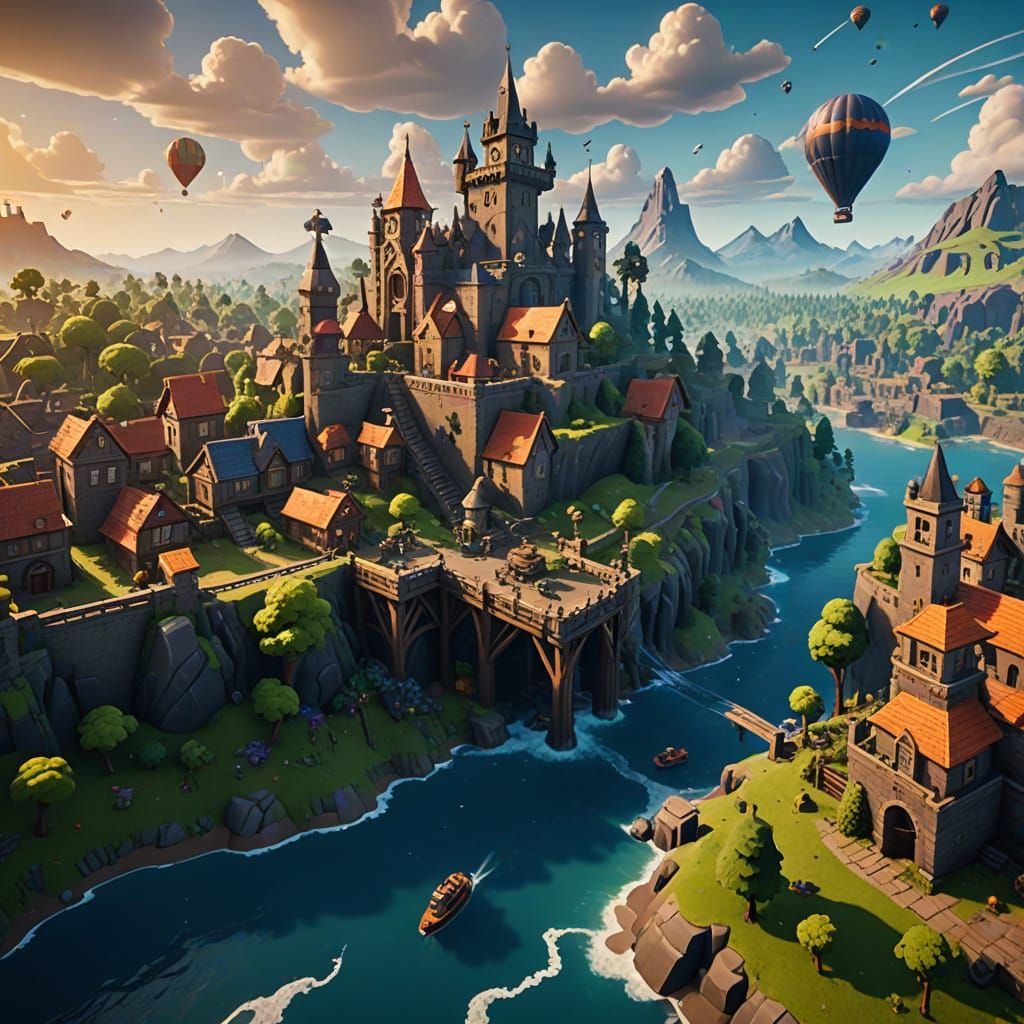 Epic 3D Gaming Universe Collision in 8K HDR