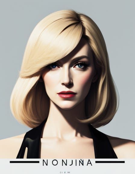 Elegant Blondonna Movie Poster in Minimalist Design